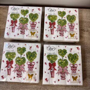 Valentine Heart Napkins 4 Set of 20 in Each Package